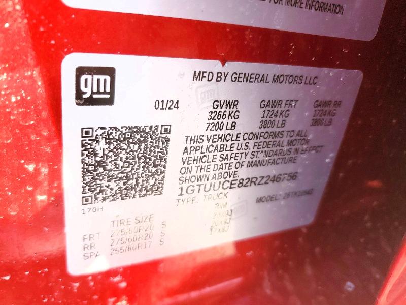 Продаж на аукціоні авто 2024 Gmc Sierra, vin: 1GTUUCE82RZ246756, номер лоту: 74004335