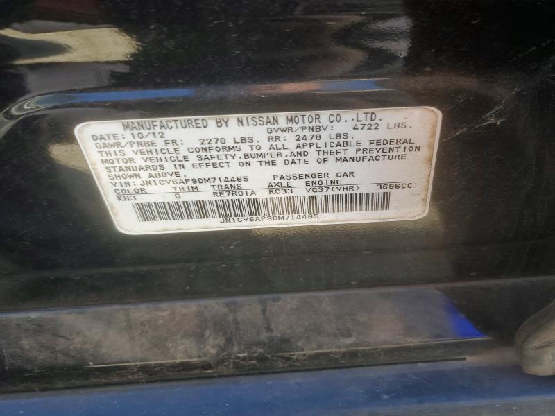 75185345 :رقم المزاد ، JN1CV6AP9DM714465 vin ، 2013 Infiniti G37 مزاد بيع
