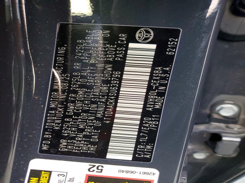 Продажа на аукционе авто 2025 Toyota Camry, vin: 4T1DAACK4SU639796, номер лота: 97751375