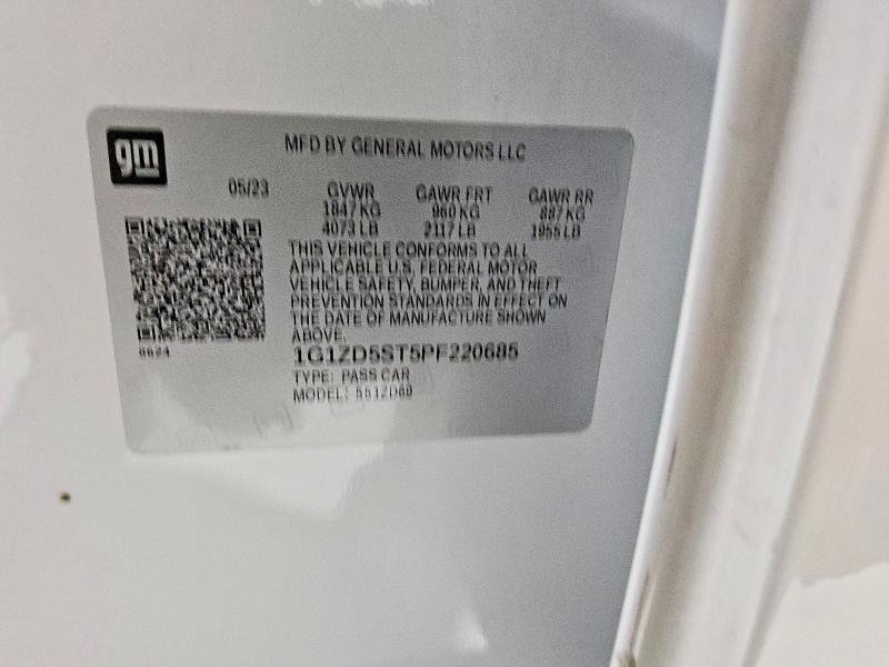 Продажа на аукционе авто 2023 Chevrolet Malibu, vin: 1G1ZD5ST5PF220685, номер лота: 42014036