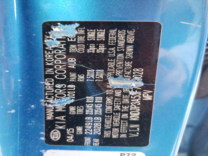 72747065 :رقم المزاد ، KNDJP3A53F7219028 vin ، 2015 Kia Soul + مزاد بيع