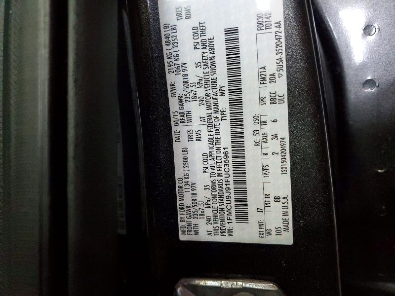 Продаж на аукціоні авто 2015 Ford Escape, vin: 1FMCU9J91FUC35961, номер лоту: 98989495