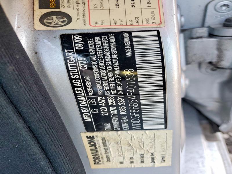 73927295 :رقم المزاد ، WDDGF8BB5AF401638 vin ، 2010 Mercedes-benz C 300 4mat مزاد بيع
