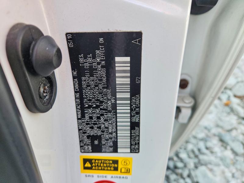 2010 Lexus Rx მანქანა იყიდება აუქციონზე, vin: 2T2BK1BAXAC063771, აუქციონის ნომერი: 74438915