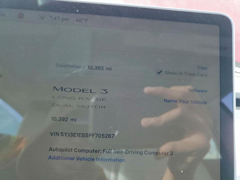 Aukcja sprzedaży 2023 Tesla Model 3, vin: 5YJ3E1EB5PF705287, numer aukcji: 73829005