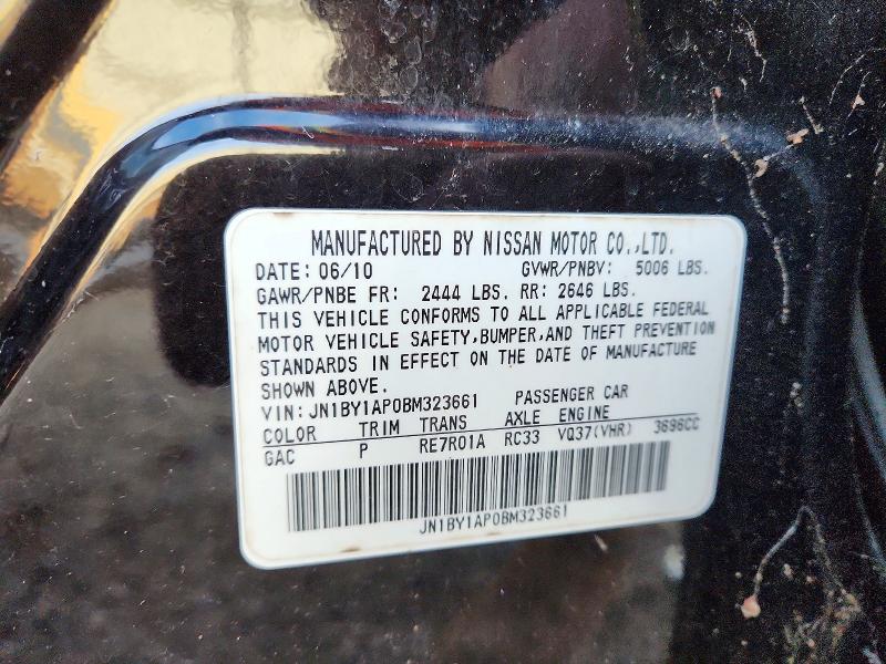 Aukcja sprzedaży 2011 Infiniti M37, vin: JN1BY1AP0BM323661, numer aukcji: 73644595