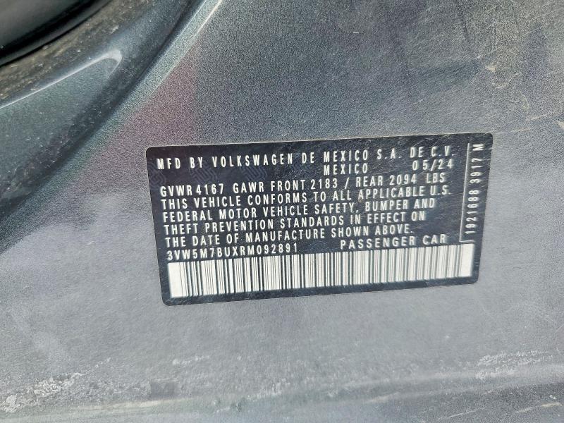 Продажа на аукционе авто 2024 Volkswagen Jetta, vin: 3VW5M7BUXRM092891, номер лота: 74455025