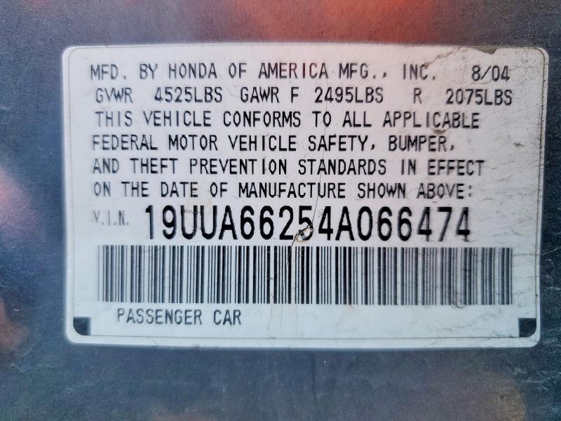 72884605 :رقم المزاد ، 19UUA66254A066474 vin ، 2004 Acura Tl مزاد بيع