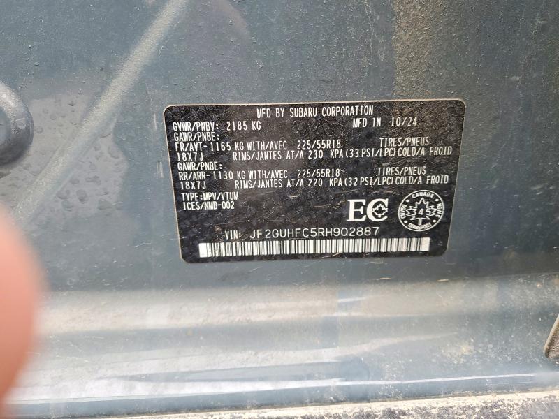 Продажа на аукционе авто 2024 Subaru Crosstrek, vin: JF2GUHFC5RH902887, номер лота: 99474955