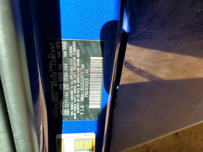2025 Hyundai Elantra მანქანა იყიდება აუქციონზე, vin: KMHLL4DG6SU976794, აუქციონის ნომერი: 74830775