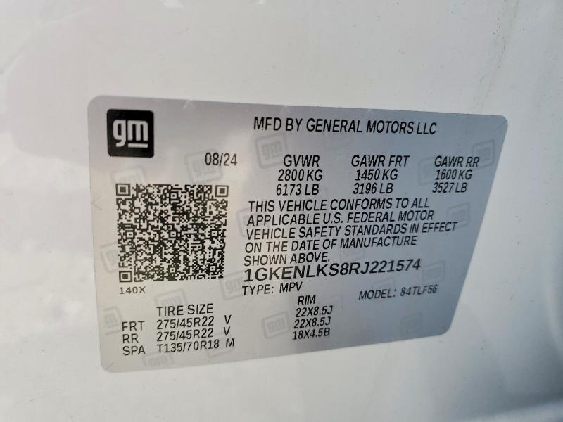 2024 Gmc Acadia მანქანა იყიდება აუქციონზე, vin: 1GKENLKS8RJ221574, აუქციონის ნომერი: 72251595