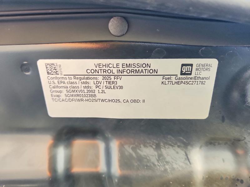 75448195 :رقم المزاد ، KL77LHEP4SC271782 vin ، 2025 Chevrolet Trax مزاد بيع