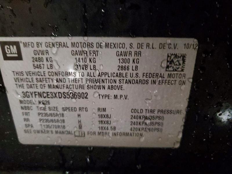 Продаж на аукціоні авто 2013 Cadillac Srx, vin: 3GYFNCE3XDS536902, номер лоту: 74703075