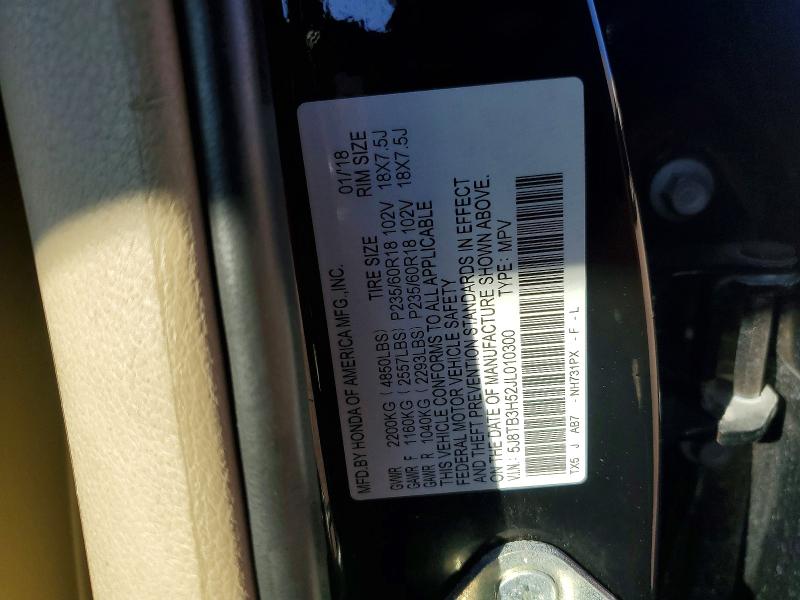 74860825 :رقم المزاد ، 5J8TB3H52JL010300 vin ، 2018 Acura Rdx مزاد بيع