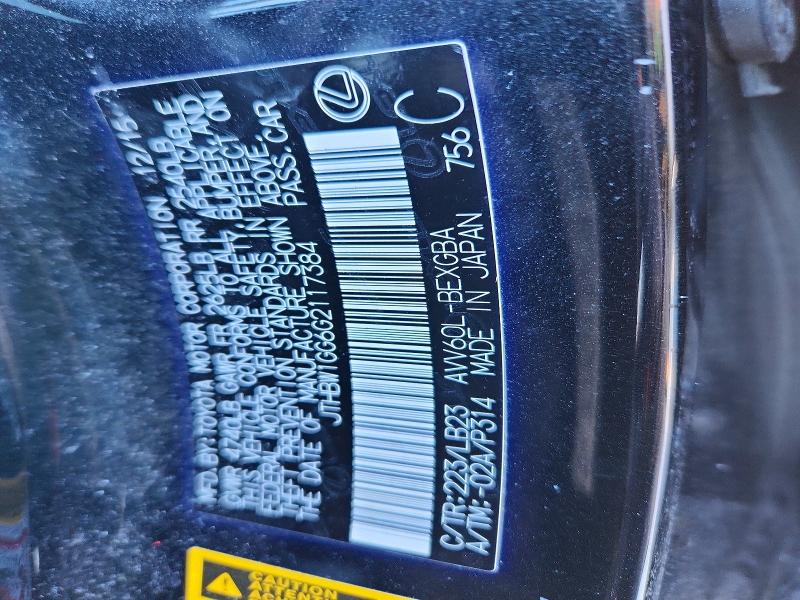 Aukcja sprzedaży 2016 Lexus Es, vin: JTHBW1GG6G2117384, numer aukcji: 74769505
