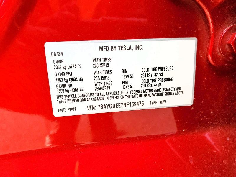 73867435 :رقم المزاد ، 7SAYGDEE7RF169475 vin ، 2024 Tesla Model Y مزاد بيع