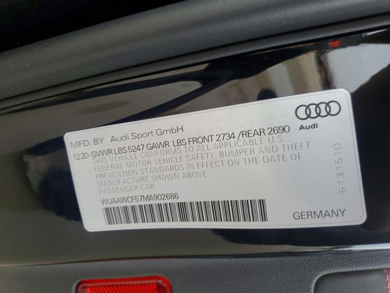 Продажа на аукционе авто 2021 Audi Rs5, vin: WUAAWCF57MA902686, номер лота: 75241395