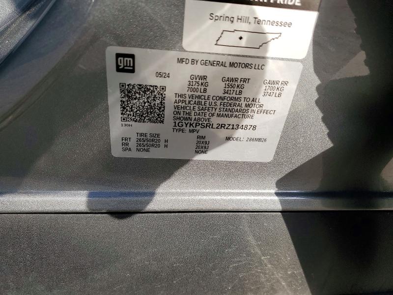Aukcja sprzedaży 2024 Cadillac Lyriq, vin: 1GYKPSRL2RZ134878, numer aukcji: 99866285