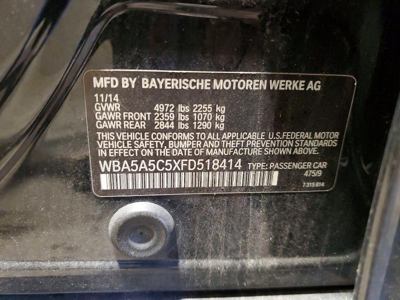Продажа на аукционе авто 2015 Bmw 528, vin: WBA5A5C5XFD518414, номер лота: 72356675