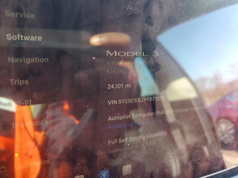 73325745 :رقم المزاد ، 5YJ3E1EB2PF671275 vin ، 2023 Tesla Model 3 مزاد بيع