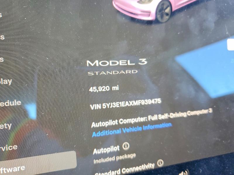 Aukcja sprzedaży 2021 Tesla Model 3, vin: 5YJ3E1EAXMF939475, numer aukcji: 72205715