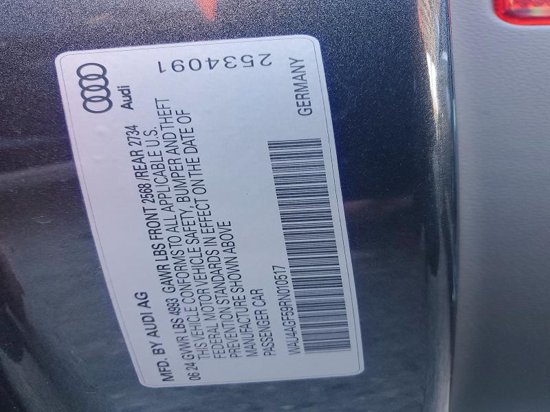 75222265 :رقم المزاد ، WAU4AGF59RN010517 vin ، 2024 Audi A5 مزاد بيع