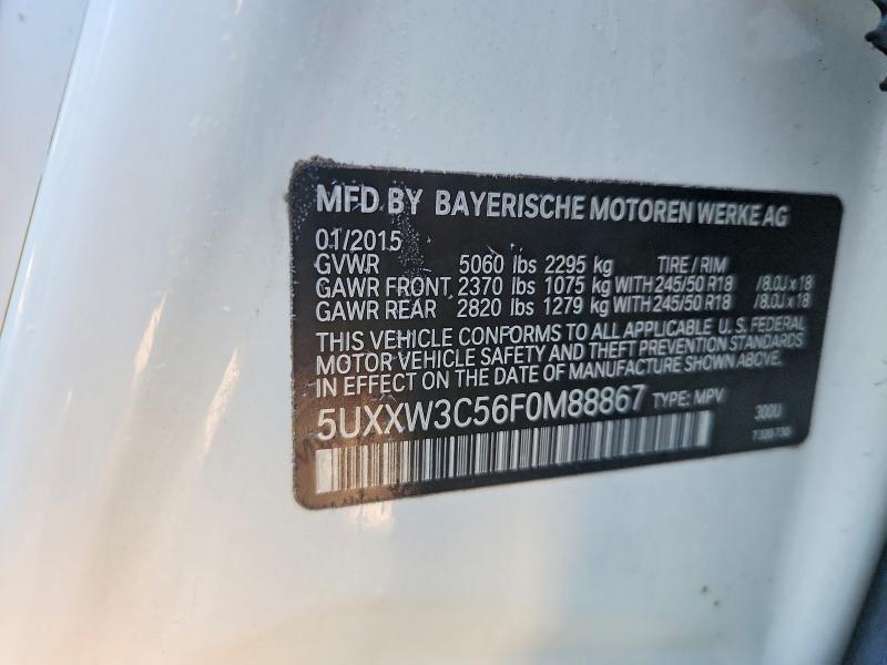 Aukcja sprzedaży 2015 Bmw X4, vin: 5UXXW3C56F0M88867, numer aukcji: 72898595