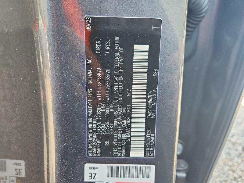 99465485 :رقم المزاد ، 5TDAAAB61RS000401 vin ، 2024 Lexus Tx مزاد بيع