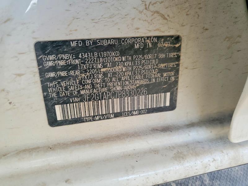 Продажа на аукционе авто 2023 Subaru Crosstrek, vin: JF2GTAPC7P8330226, номер лота: 72377295