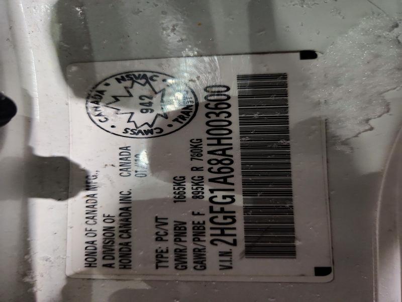Aukcja sprzedaży 2010 Honda Civic, vin: 2HGFG1A68AH003600, numer aukcji: 74334685