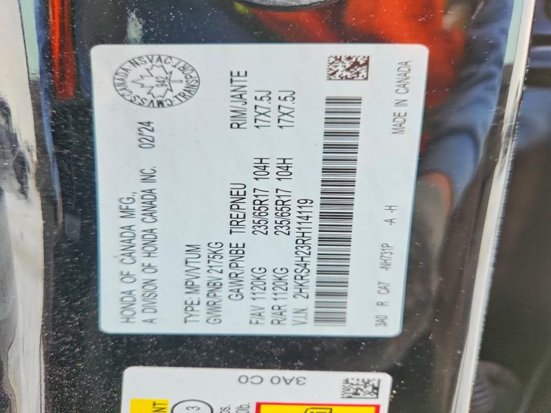 Aukcja sprzedaży 2024 Honda Cr-v, vin: 2HKRS4H23RH114119, numer aukcji: 73477565