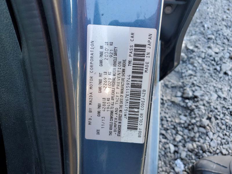72698845 :رقم المزاد ، JM1GJ1V67E1159744 vin ، 2014 Mazda 6 مزاد بيع