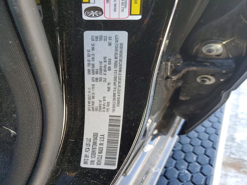 Aukcja sprzedaży 2022 Ram 1500, vin: 1C6SRFBT3NN164353, numer aukcji: 74839455