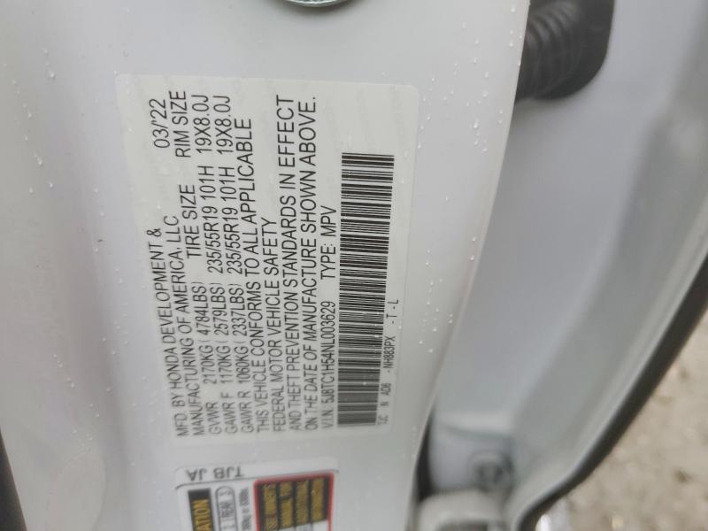 Продаж на аукціоні авто 2022 Acura Rdx Techno, vin: 5J8TC1H54NL003629, номер лоту: 74621475