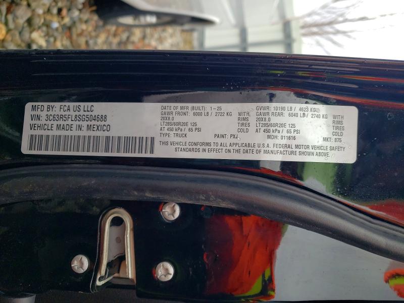 Aukcja sprzedaży 2025 Ram 2500, vin: 3C63R5FL8SG504688, numer aukcji: 72871125