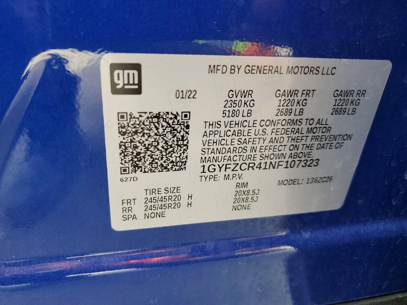 Aukcja sprzedaży 2022 Cadillac Xt4, vin: 1GYFZCR41NF107323, numer aukcji: 75467615