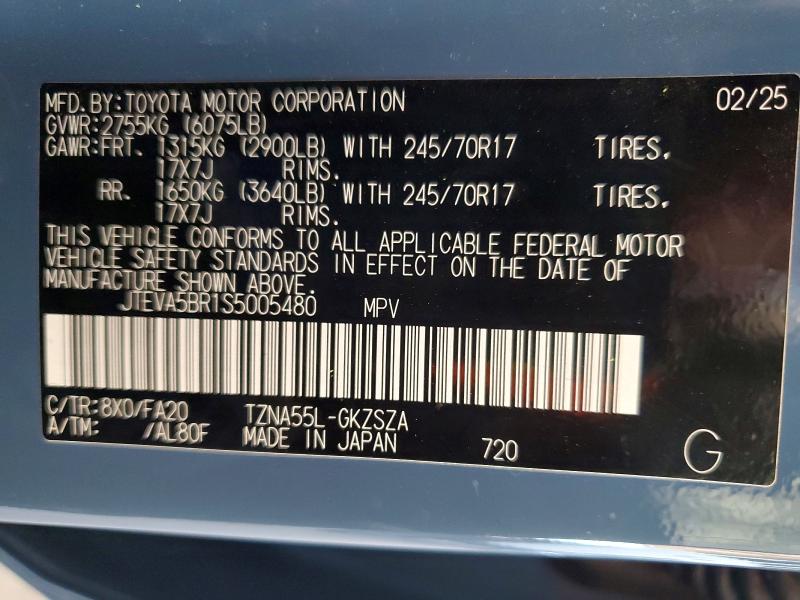 73404115 :رقم المزاد ، JTEVA5BR1S5005480 vin ، 2025 Toyota 4runner Sr مزاد بيع