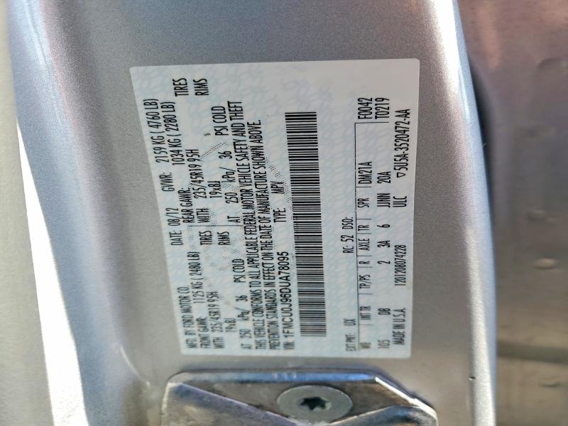 74414335 :رقم المزاد ، 1FMCU0J96DUA78095 vin ، 2013 Ford Escape مزاد بيع