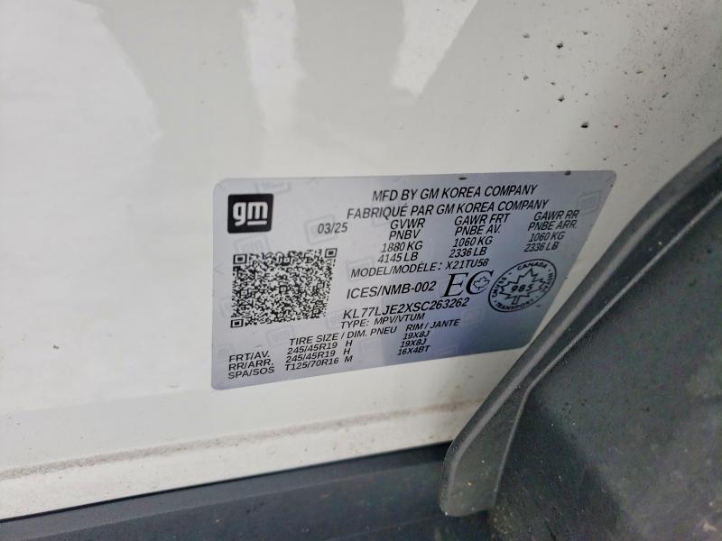Aukcja sprzedaży 2025 Chevrolet Trax, vin: KL77LJE2XSC263262, numer aukcji: 72590975