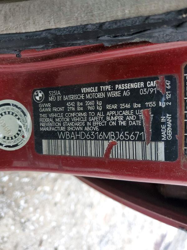 Продажа на аукционе авто 1991 Bmw 525, vin: WBAHD6316MBJ65671, номер лота: 97664875