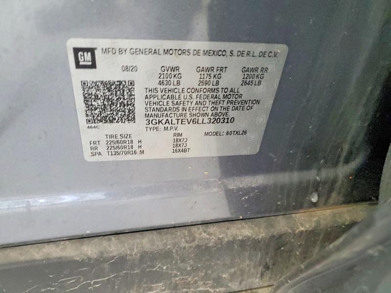 2020 Gmc Terrain მანქანა იყიდება აუქციონზე, vin: 3GKALTEV6LL320310, აუქციონის ნომერი: 73828445