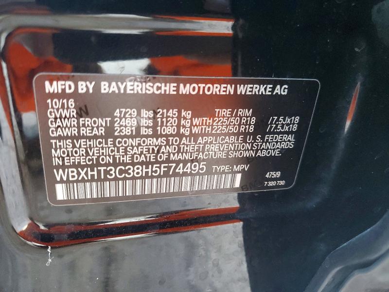 Продаж на аукціоні авто 2017 Bmw X1, vin: WBXHT3C38H5F74495, номер лоту: 73386165