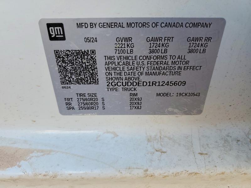 Продажа на аукционе авто 2024 Chevrolet Silverado, vin: 2GCUDDED1R1245609, номер лота: 98452285