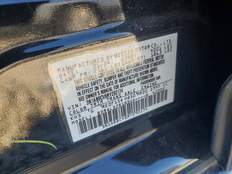 Aukcja sprzedaży 2024 Nissan Sentra, vin: 3N1AB8CV8RY290174, numer aukcji: 99203765