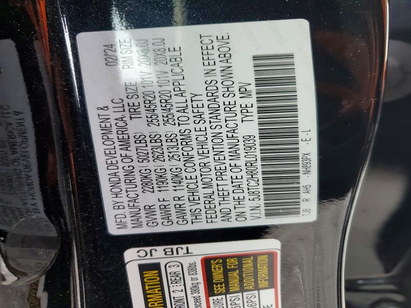 Aukcja sprzedaży 2024 Acura Rdx, vin: 5J8TC2H80RL019039, numer aukcji: 98413355
