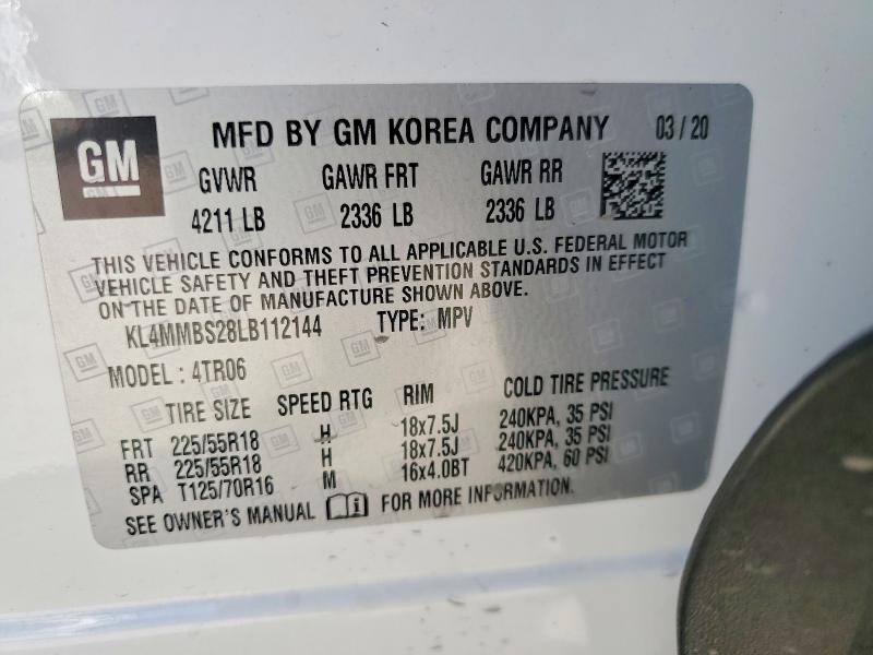 Продаж на аукціоні авто 2020 Buick Encore Gx, vin: KL4MMBS28LB112144, номер лоту: 74779815