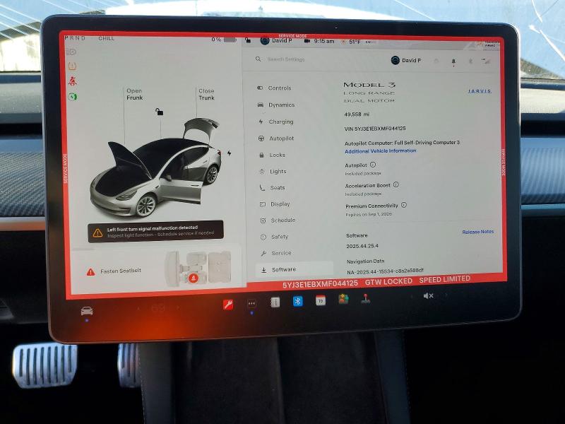 72496505 :رقم المزاد ، 5YJ3E1EBXMF044125 vin ، 2021 Tesla Model 3 مزاد بيع