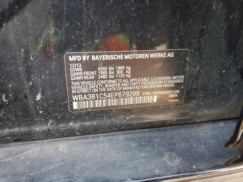 2014 Bmw 320 I მანქანა იყიდება აუქციონზე, vin: WBA3B1C54EP679299, აუქციონის ნომერი: 74120235