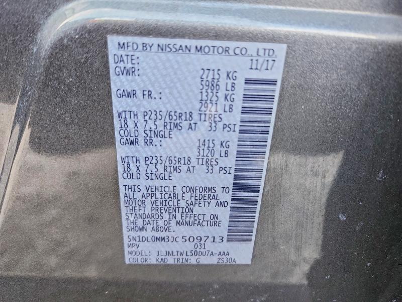 2018 Infiniti Qx60 მანქანა იყიდება აუქციონზე, vin: 5N1DL0MM3JC509713, აუქციონის ნომერი: 98646125