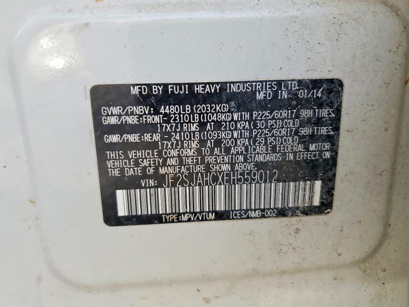 Aukcja sprzedaży 2014 Subaru Forester, vin: JF2SJAHCXEH559012, numer aukcji: 74232185